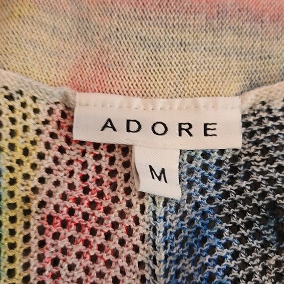 EC ADORE BRAND MULTI-COLOR CARDIGAN/VEST SZ.M - Picture 4 of 4